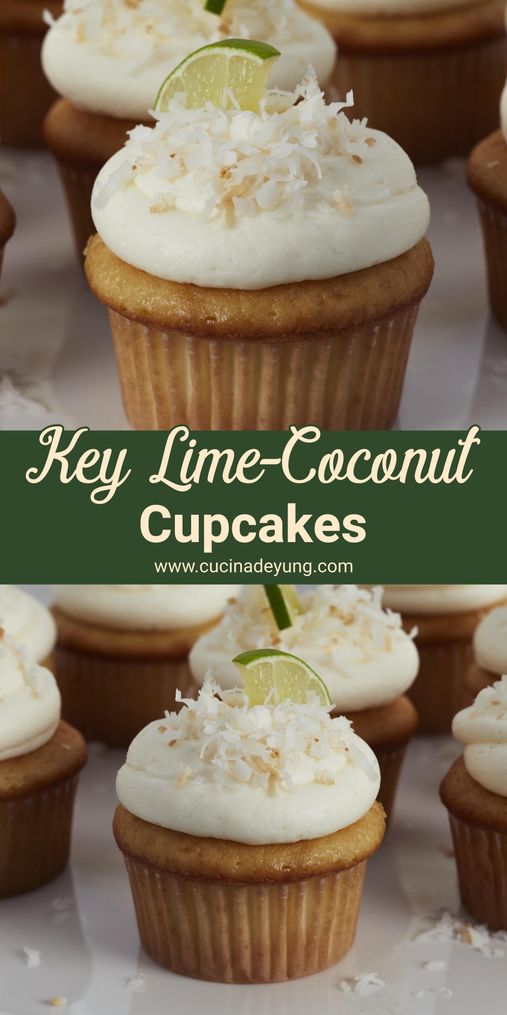 Key Lime-Coconut Cupcakes Recipe - Cucinadeyung