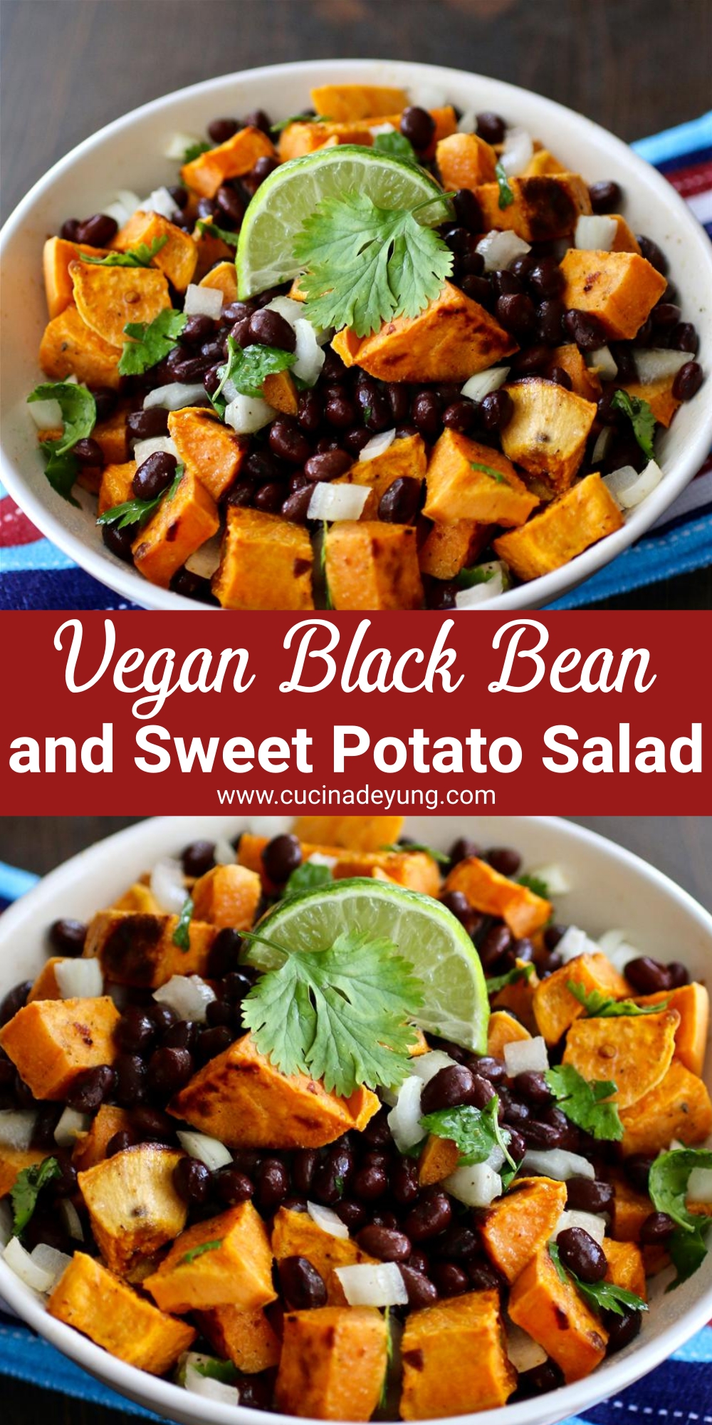 Vegan Black Bean and Sweet Potato Salad Recipe - Cucinadeyung