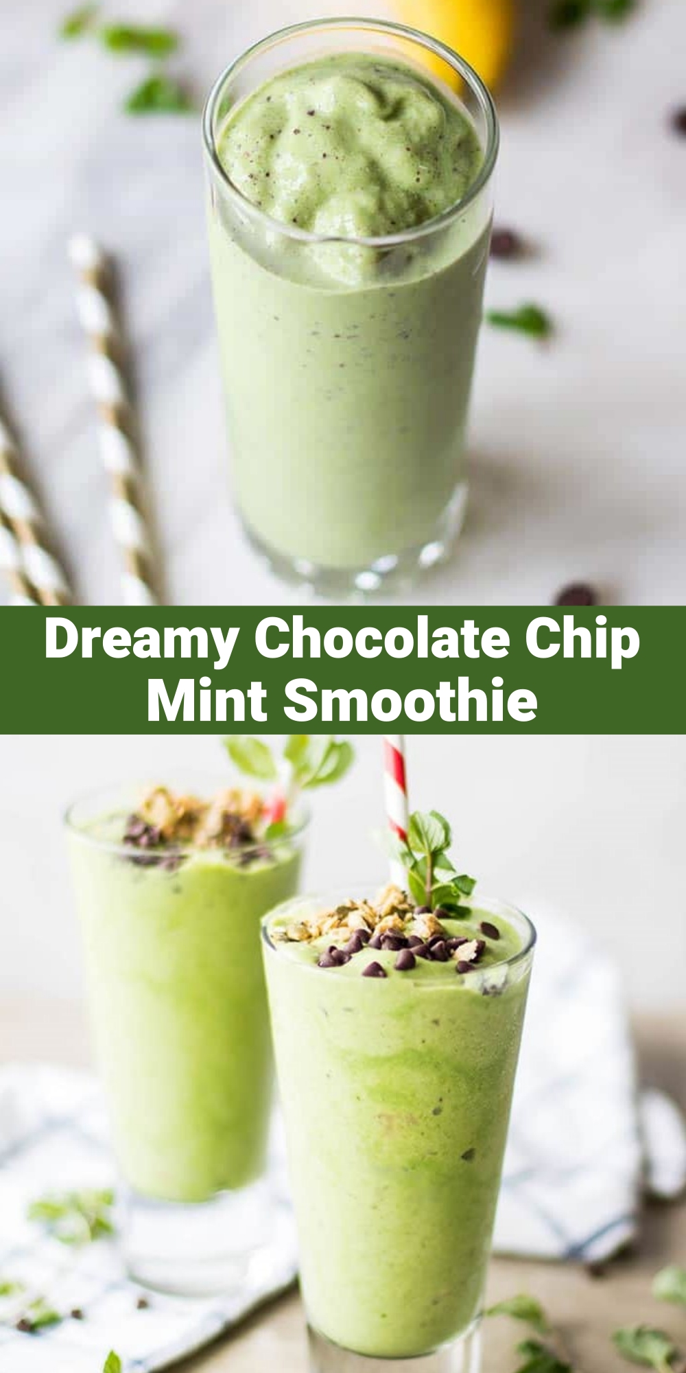 Dreamy Chocolate Chip Mint Smoothie Recipe - Cucinadeyung