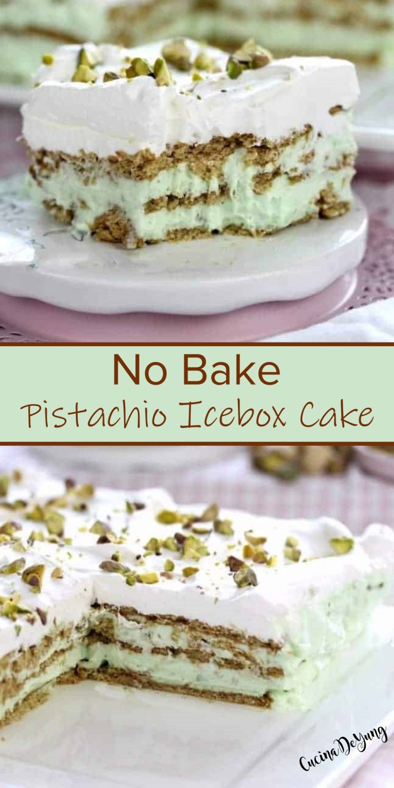 Easy No Bake Pistachio Icebox Cake CucinaDeYung