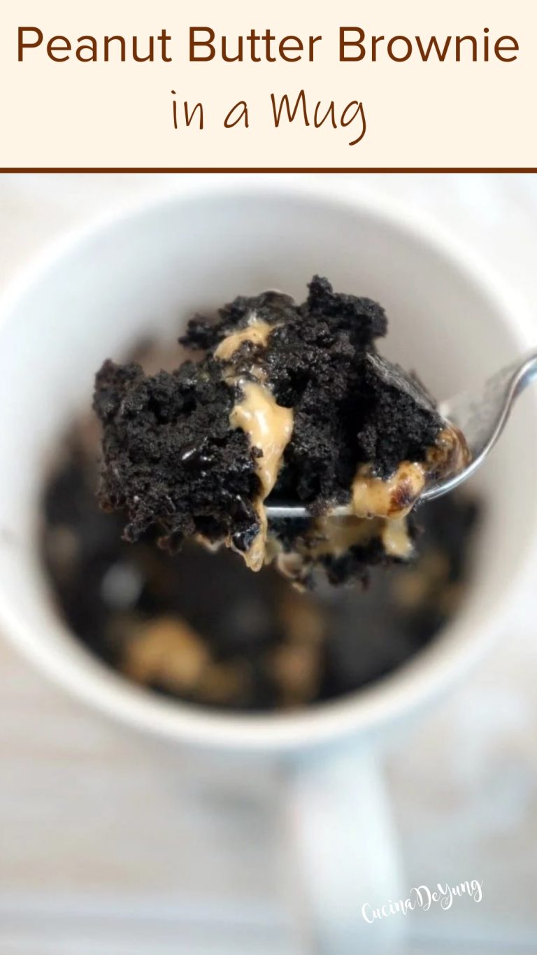Peanut Butter Brownie in a Mug CucinaDeYung