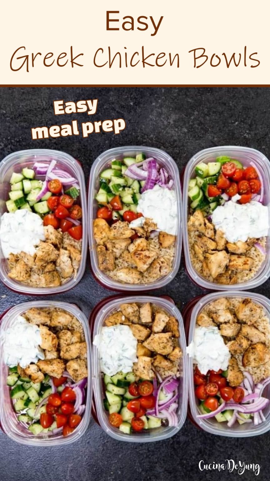 Easy Greek Chicken Bowls Cucinadeyung