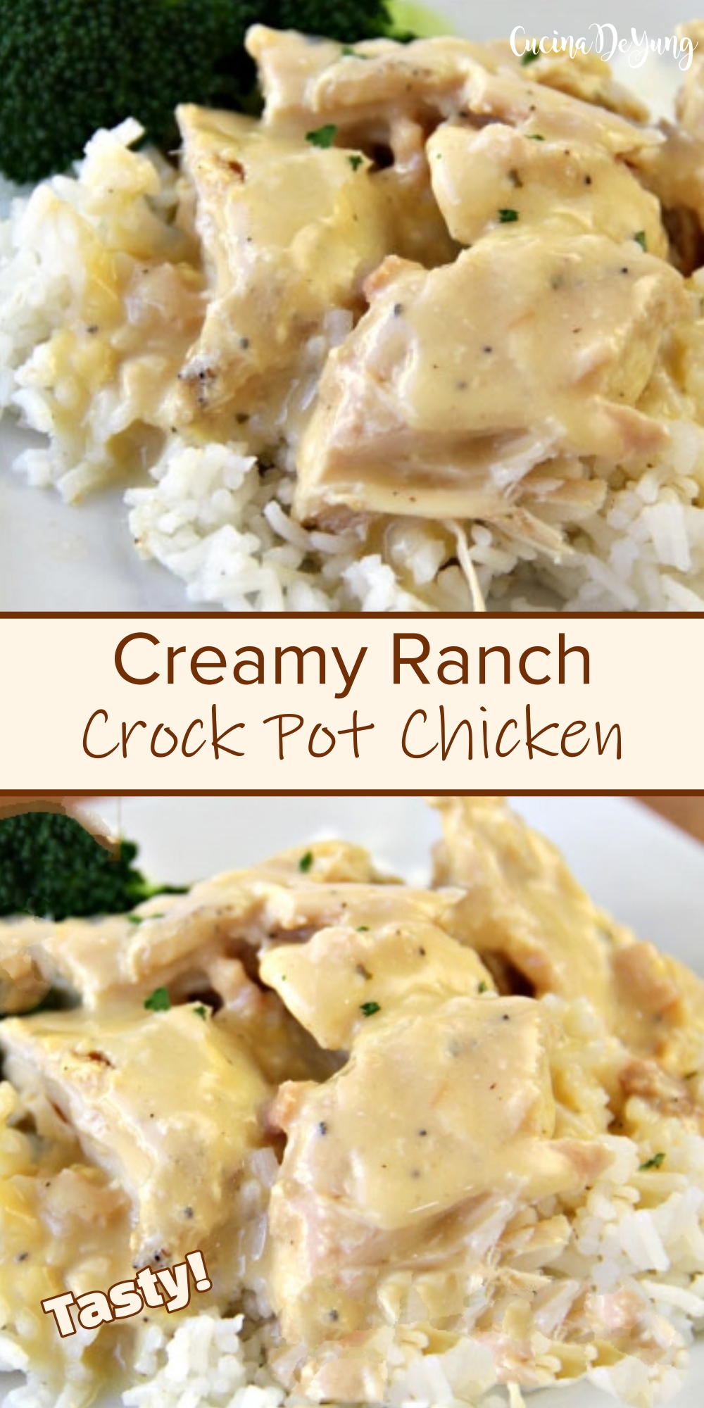 Easy Creamy Ranch Crock Pot Chicken - CUCINADEYUNG